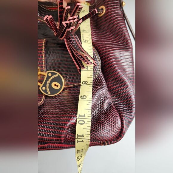 Dooney & Bourke Lizard Embossed Drawstring Shoulder Bag - Picture 11 of 15